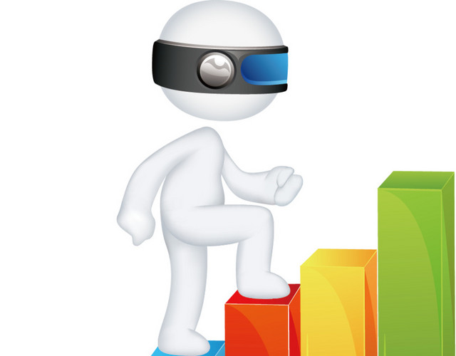 梯子创意3D小人模板下载