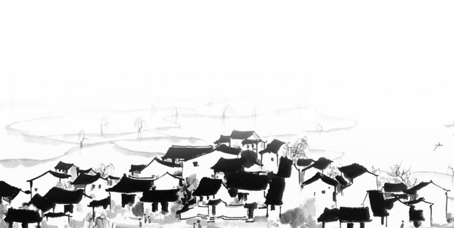 水墨江南水乡