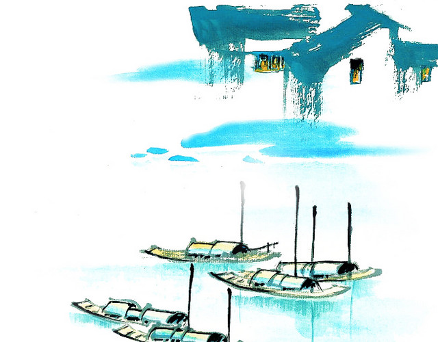 水墨江南水乡