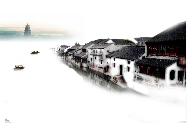 水墨江南水乡