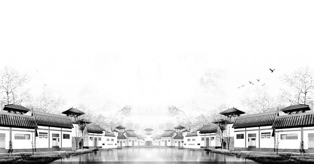 水墨江南水乡