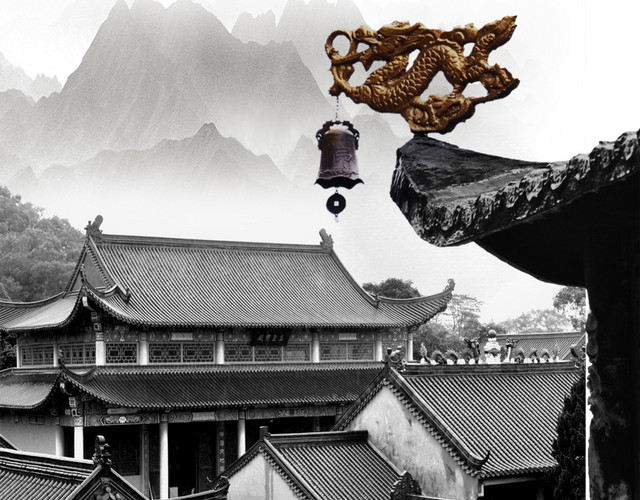水墨房屋徽派建筑