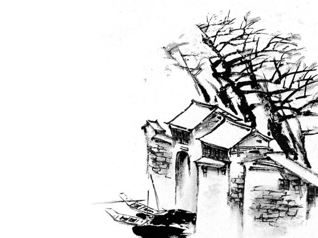 水墨江南水乡