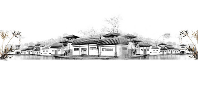 水墨江南水乡