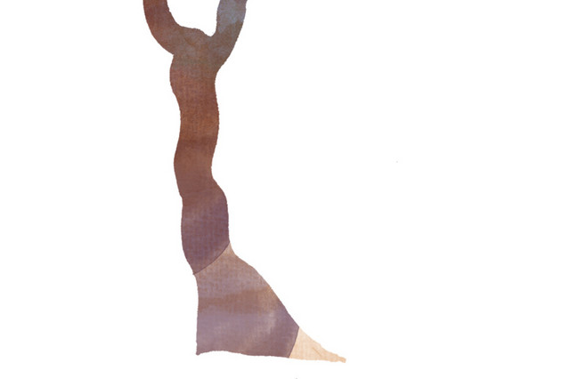 矢量水彩树素材PNG
