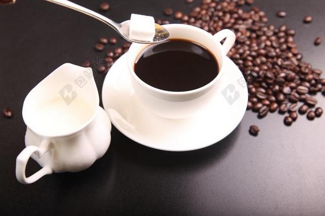 餐饮饮食咖啡方糖奶茶背景图片