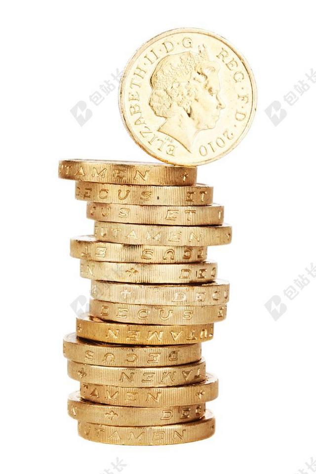 金色金融微观垛堞的金币背景图片