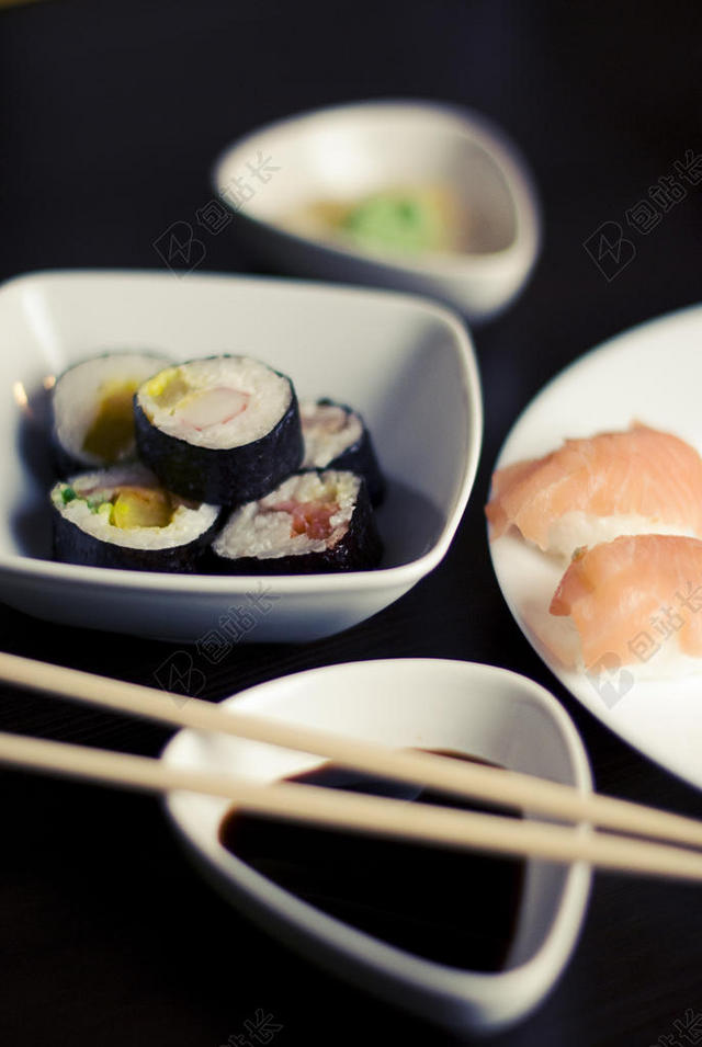 餐饮唯美日本寿司背景图片