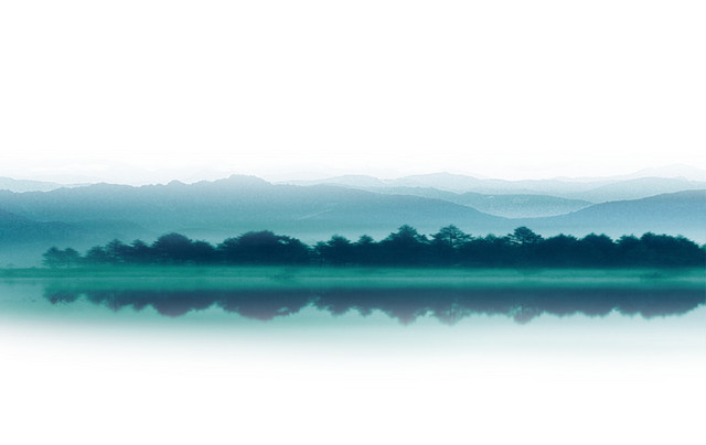 水墨彩色山水背景素材