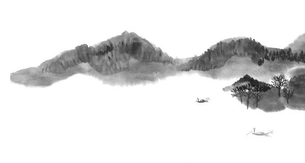 水墨山峰设计素材