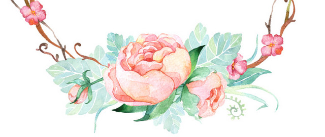 花环水彩免抠素材