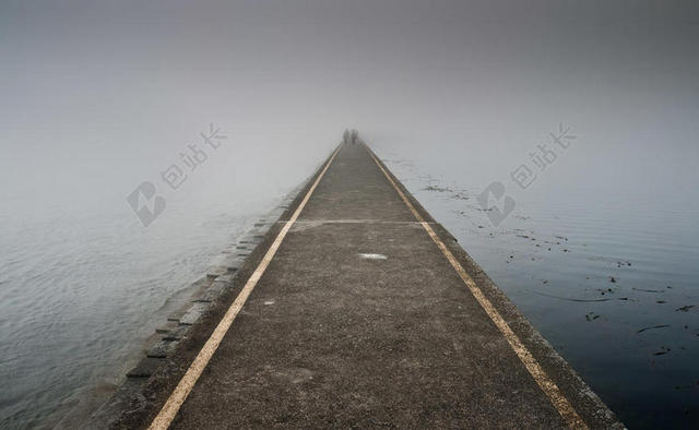 自然海滩公路背景图片