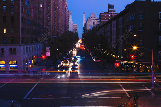 时尚夜景街头景色背景图片