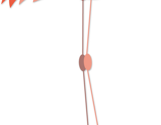 手绘火烈鸟元素PNG