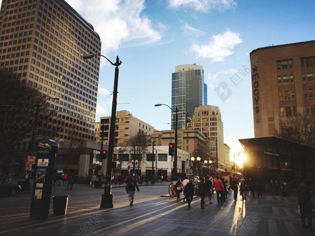 建筑学 - 建筑 - 城市 - 市中心 - 人 - 建筑物 - 城市 - 道路