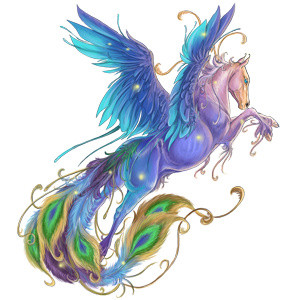 彩绘飞马元素PNG