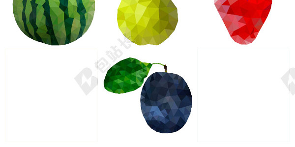 创意几何水果插画