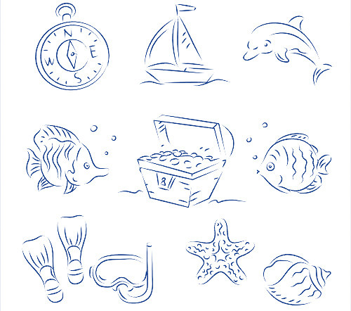 海洋 动物 矢量图