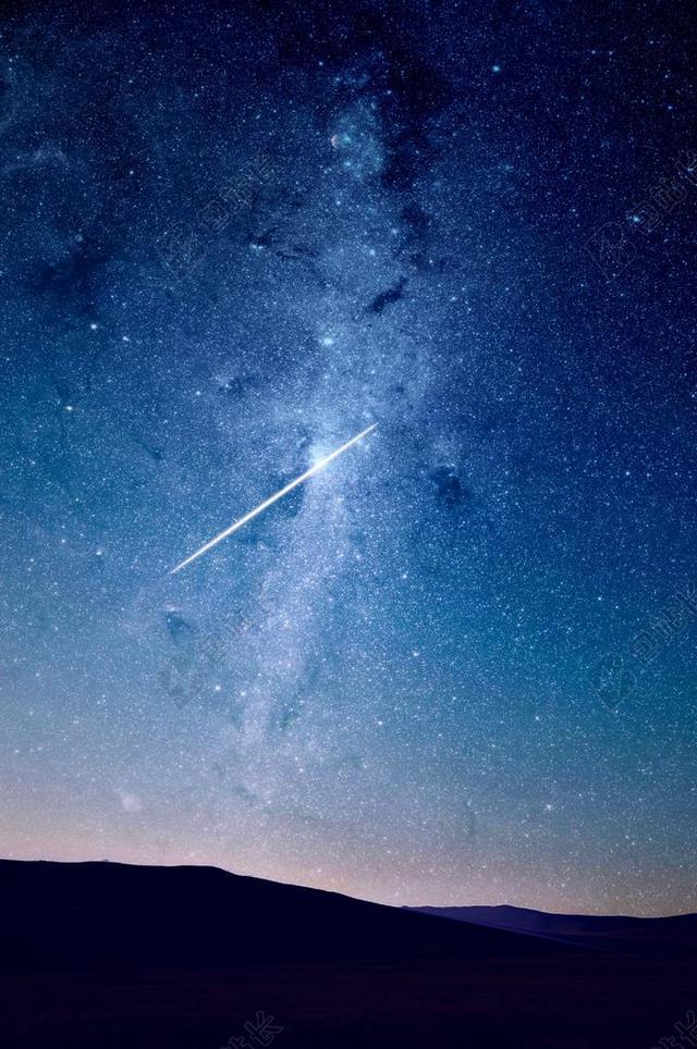 蓝色自然景观星海星空流星背景图片