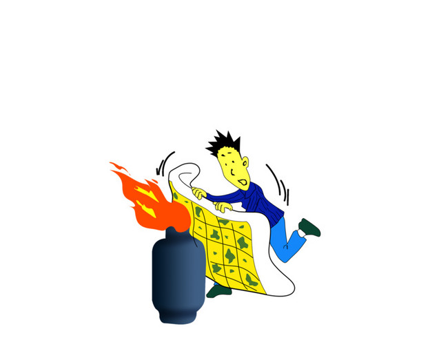 被子着火免抠素材