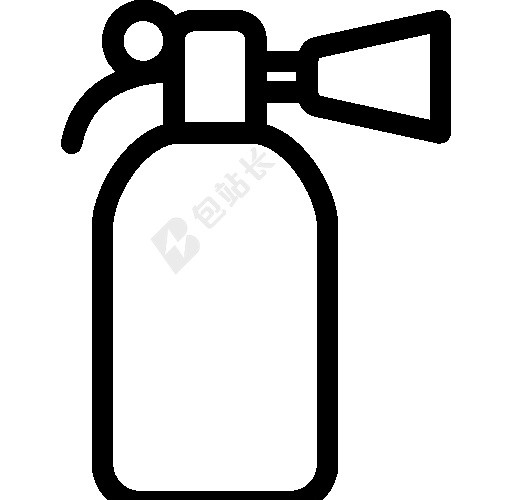 线条灭火器免抠素材