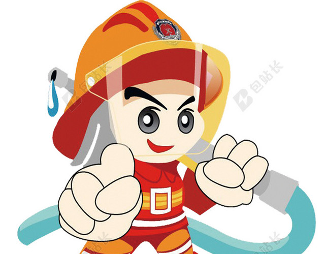 灭火的消防员免抠素材