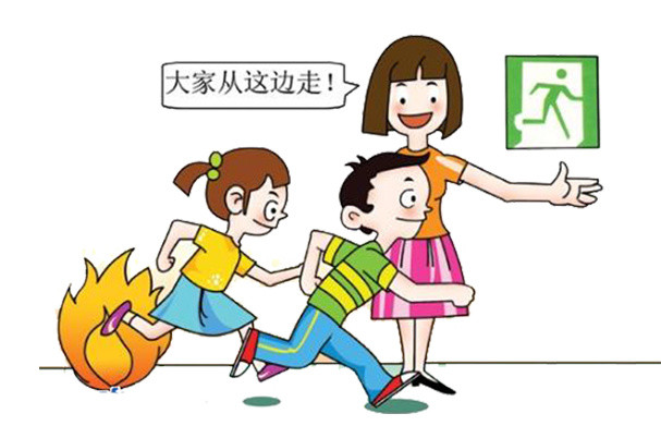火灾逃跑免抠素材