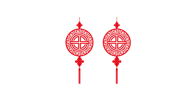 红色简约灯笼素材