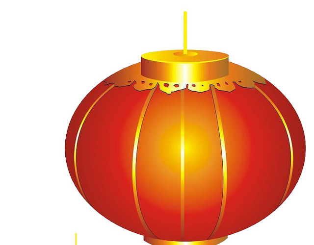 简约红色喜庆灯笼素材