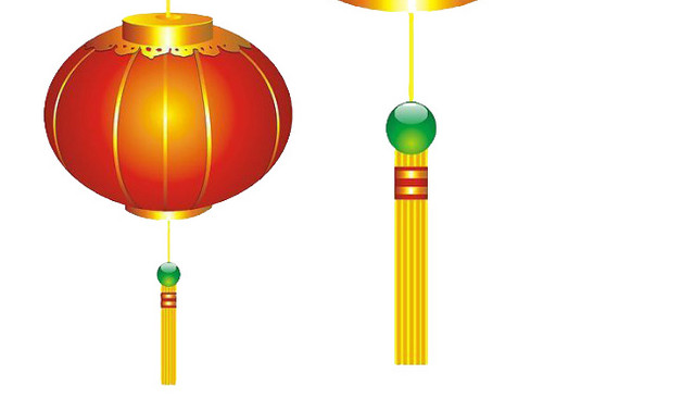 简约红色喜庆灯笼素材