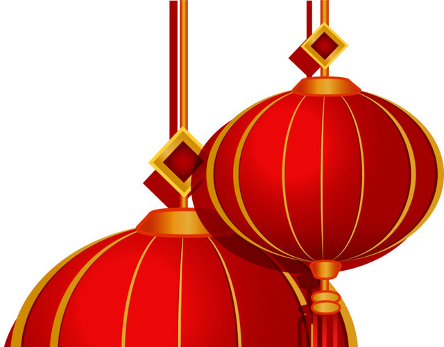红色春节灯笼喜庆素材