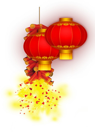 鞭炮灯笼素材喜庆