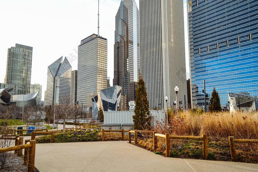 彩色建筑现代高楼大厦建筑设计城市风景背景图片