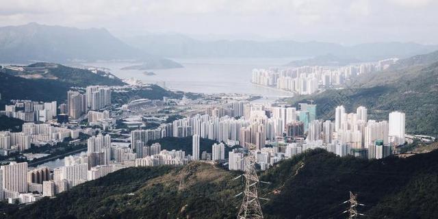 现代城市建设居民楼商务中心背景图片