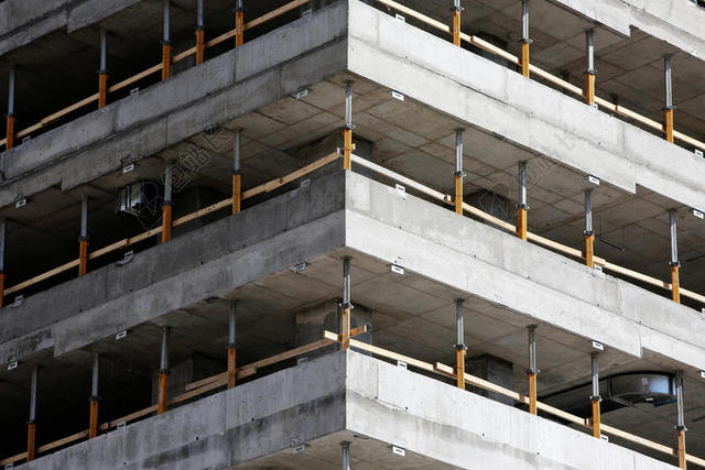 灰色建筑工业水泥大楼建筑设计背景图片