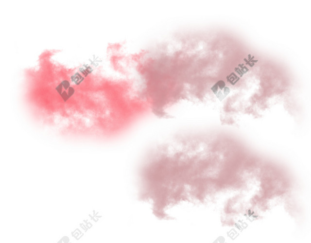彩色烟雾水墨素材