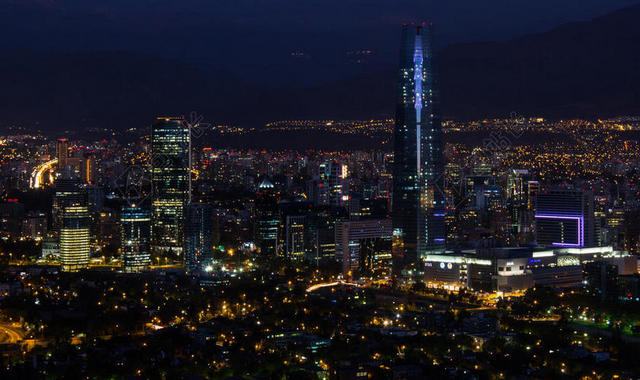 城市摩天大楼建筑夜晚景观背景图片