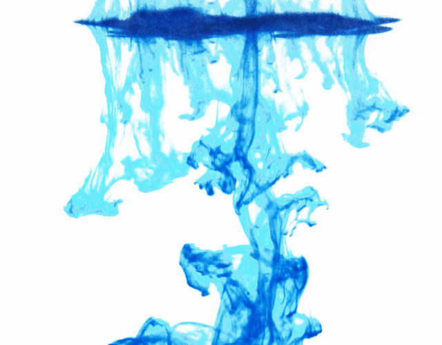 蓝色迷幻漂浮烟雾矢量素材