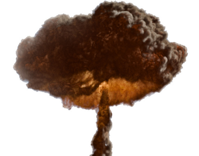 原子弹爆炸蘑菇云海报素材