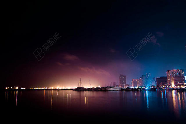 旅游唯美城市夜景城市背景图片