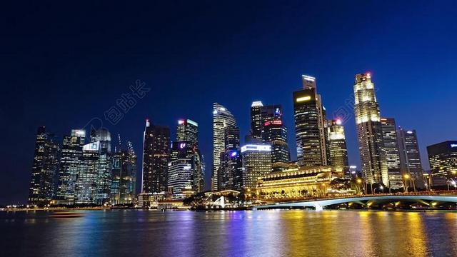 旅游唯美城市夜景城市背景图片
