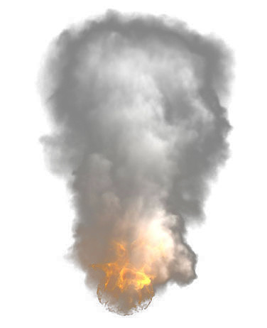 爆炸火焰烟雾矢量素材