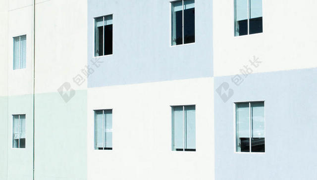 白色建筑简约墙面窗户建筑背景图片