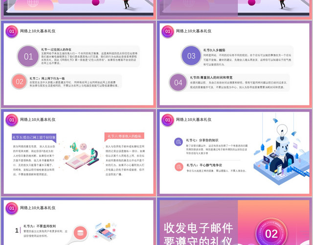 网络礼仪知识培训介绍PPT模板
