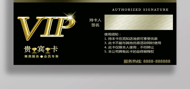 高端大气美容养生美甲VIP会员卡设计