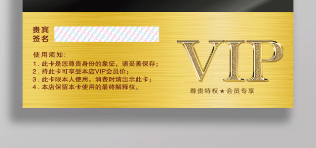 高端大气尊享美容美发养生美甲VIP会员卡设计