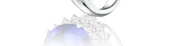 奢侈镶钻蓝宝石戒指