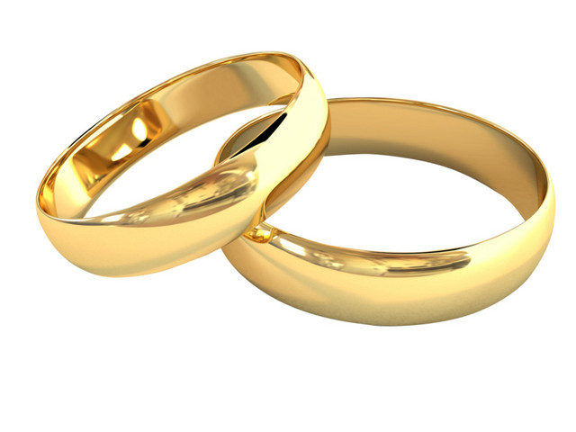 金色简约婚戒首饰设计素材