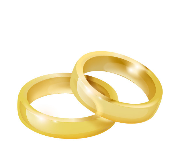 简约金戒指婚戒首饰设计素材