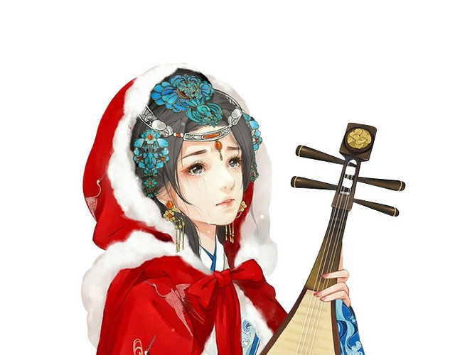 琴女画